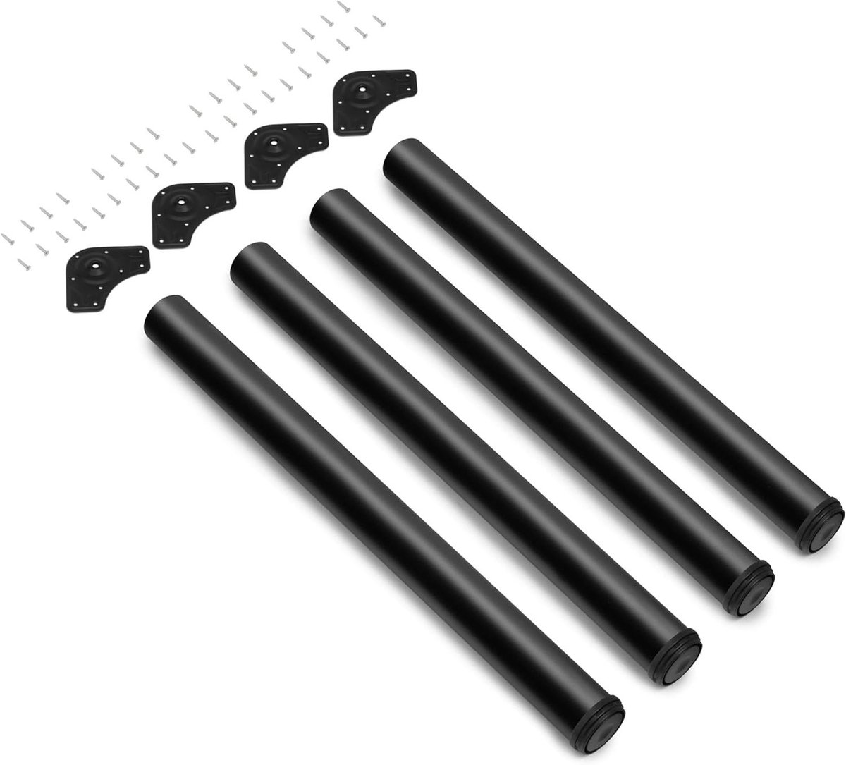 Tafelpoten Set - Onderstel Meubel - Meubels Maken - In Hoogte Verstelbaar - 60x710mm - Zwart