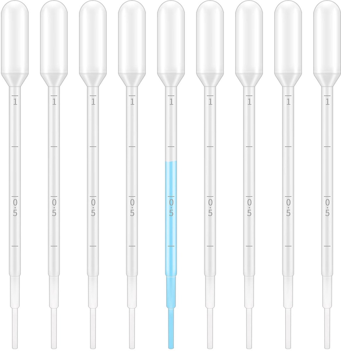 ONF3 - Pipet Druppelaar 1 ML - Voerpipet voor Vloeistoffen - Precisie en Regelbaarheid - Polyethyleen - Geschikt voor Experimenten - Perfect voo...