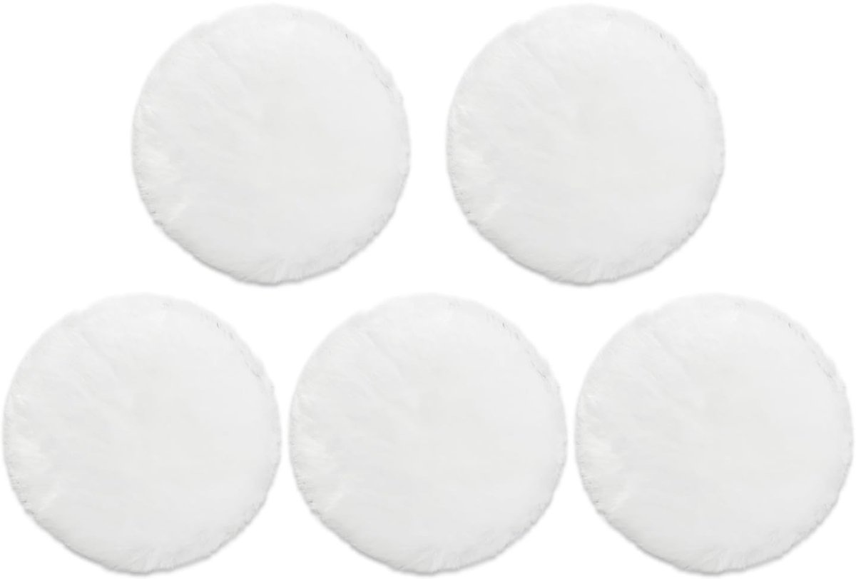 Set van 5 Microfiber Polijstballen 125 mm - Voor Perfecte Afwerking