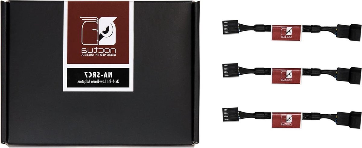 Ventilator Adapters - Geluidsdempers - Stiller Werken - 4-Pins PWM - 3 Stuks - Zwart