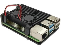 Computer Behuizing - Aluminium Case - Warmte Afvoer - Dubbele Ventilator - 965 x 61 cm - Zwart