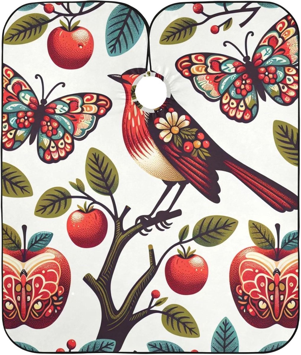 Haarkappers Cape - Kappersschort Antistatisch - Haar Knippen - Verstelbare Gesp - 140 x 168 cm - Vogel Vruchten
