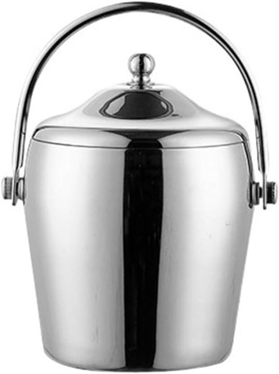 IJsemmer 12L - Drankkoeler - Feesten organiseren - Dubbele laag - 12 Liter - Zilver