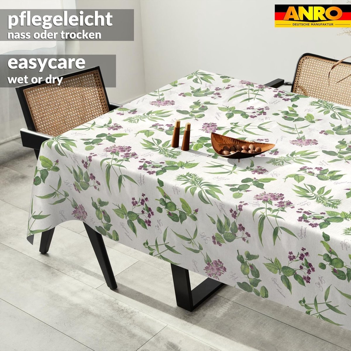 Tafelkleed - Afwasbaar Oliezeil - Bescherming Tafel - Lotus Effect - 180 x 140 cm - Paars