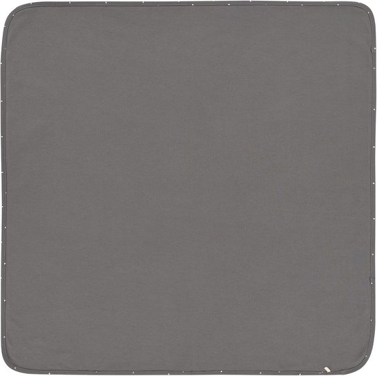 Baby knuffeldeken - Zachte baby deken - Knuffelen en spelen - GOTS gecertificeerd - 80 x 80 cm - Antraciet — afbeelding 3