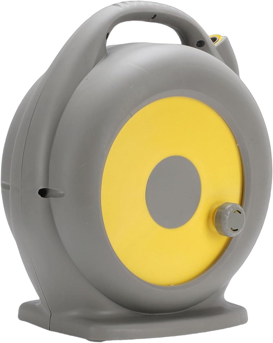 Oprolbare Tuinslang - Waterslang met haspel - Tuin en Auto Wassen - Automatisch oprollend - 15 Meter - Grijs