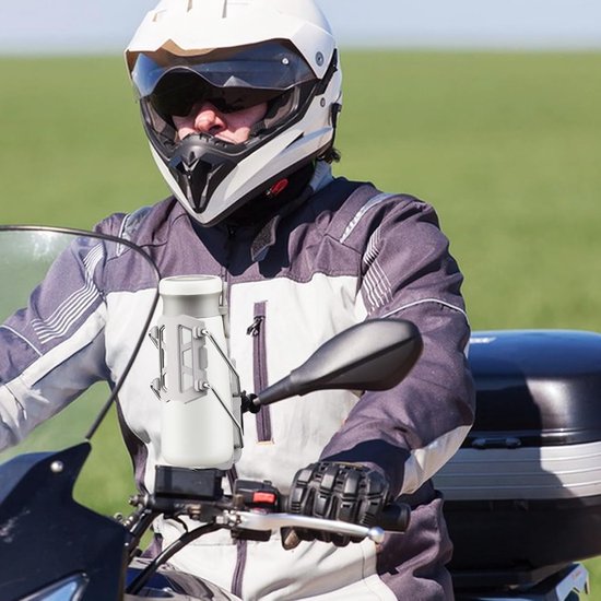Bidonhouder Fiets - Bekerhouder Motor - Hydratatie Onderweg - 360 Graden Draaibaar - Universele Pasvorm - Grijs — afbeelding 2