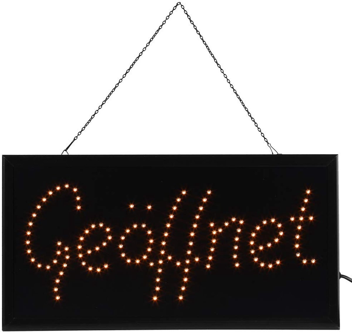 SPHProducts - LED Neon Lichtbord - Open Geopend Schilderij - Perfect voor Winkels en Cafés - Geel - Verlichting - Decoratie - Nachtverlichting - Binnen...