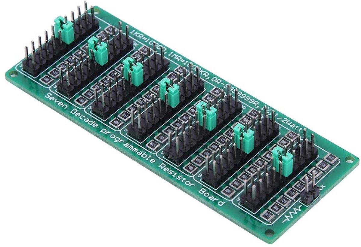 SPHProducts - Programmeerbare Weerstandskaart - Weerstand 0,1R tot 9,999,999R - Educatief Experiment - 8 Secties - Elektronisch Ontwerp - Precisie en