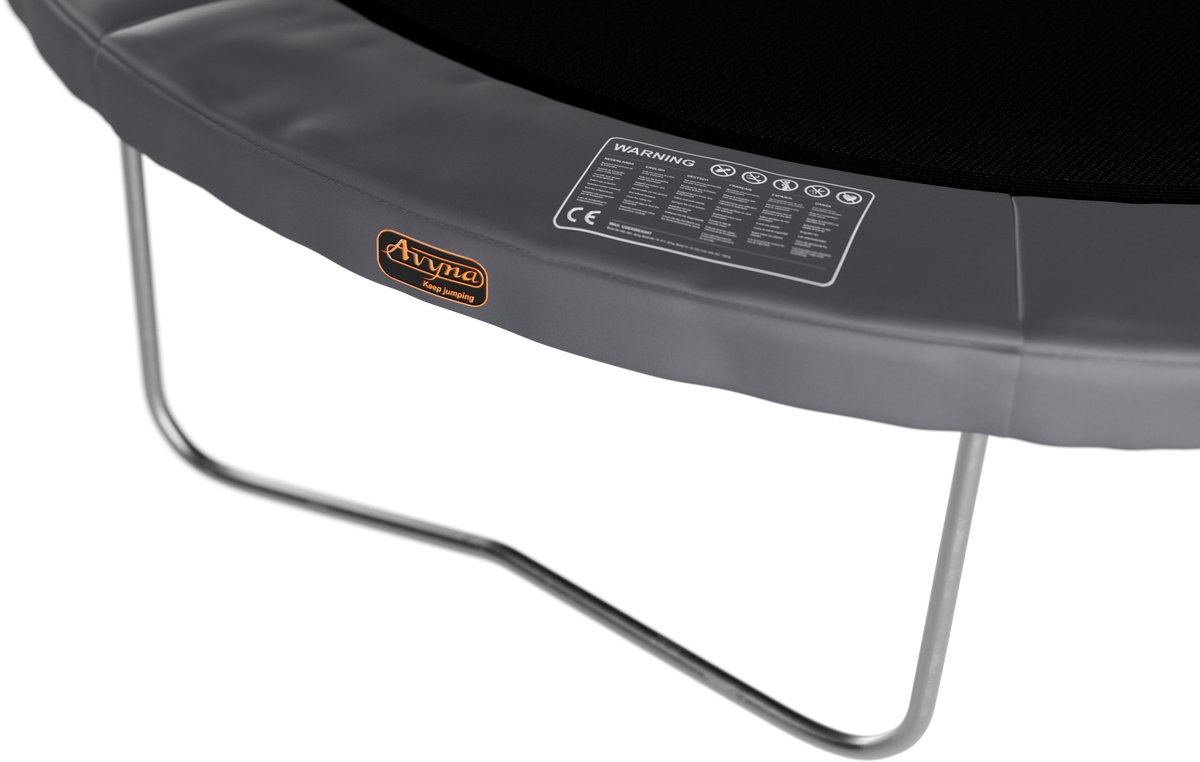 Trampoline Rand Avyna Opbouw Ø365 cm – HD Plus – Grijs – Rond – Origineel Onderdeel – Voor Avyna Opbouw Trampoline – Extra Stevige Rand
