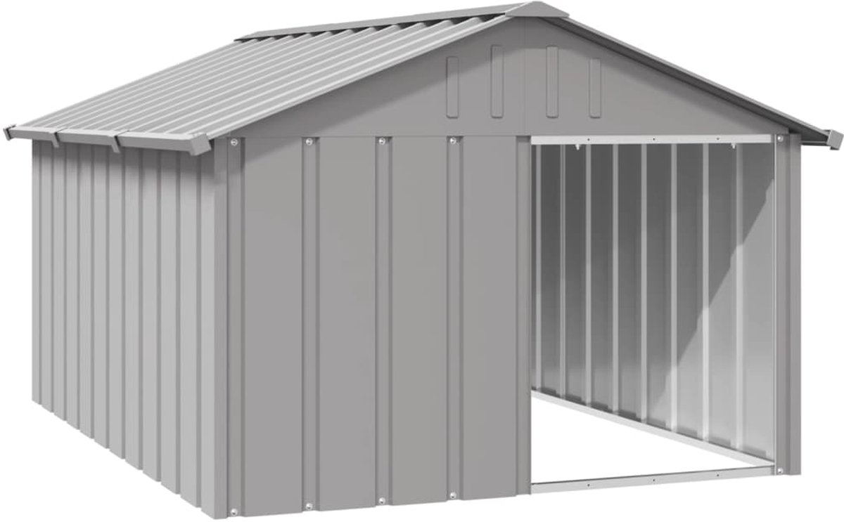 Huisdierhuis - Hondenhok - Voor Honden – 116.5x153x81.5 cm - Waterdicht - Met dak - Grijs