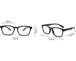 Suertree Kids Anti Blauw Licht Bril, Computer Bril, UV Bescherming Anti Glare Bril Jongens Meisjes Video Gaming TV Bril (Geschikt voor 2-10 Jaar Oud) square Balck-plein