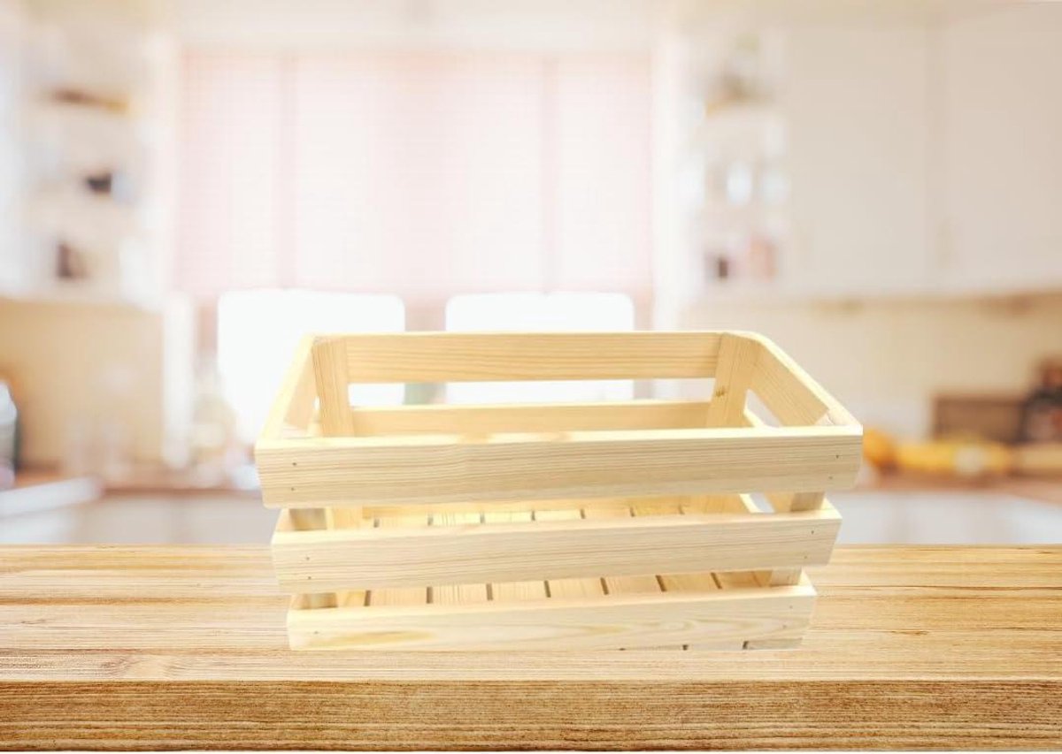 Decoratieve Houten Kist voor Opslag en Decoratie