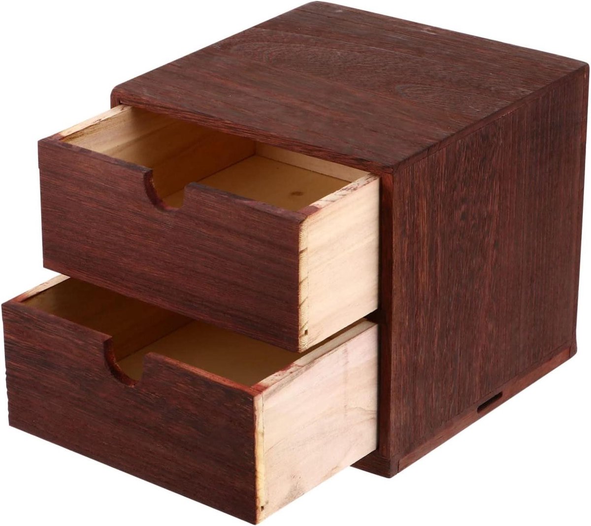 Bureau Organizer - Opbergkastje - Bureau Opruimen - Houten Materiaal - Vier Lades - Koffie