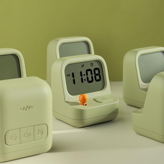 Digitale wekker - Nachtklok kinder - Tijd bijhouden - Stil uurwerk - 67cm breed - Pastel — afbeelding 3