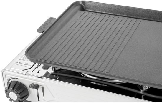 Brunner Devil dubbele grill draagbaar gasfornuis met anti-aanbak grillplaat van Brunner — afbeelding 4