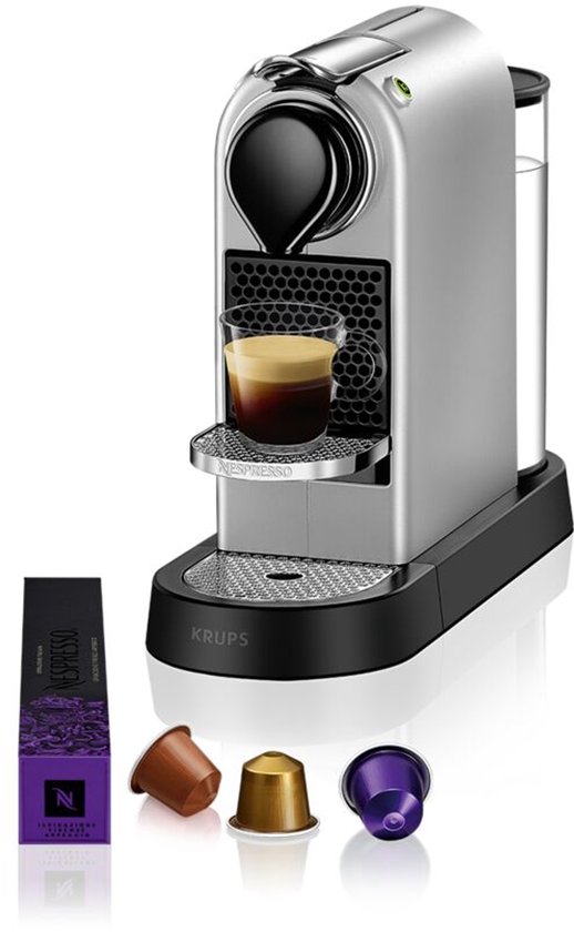 Krups Nespresso Citiz XN741B - Koffiecupmachine - Zilver - Compact - Retro Design - Voor Nespresso Cups