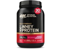 DA Optimum Nutrition Gold Standard 100% Whey Protein - White Chocolate Raspberry - Proteine Poeder - Eiwitshake - 900 gram (28 servings) - 28 stuks