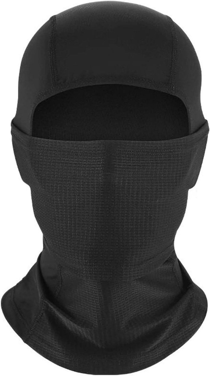 Gezichtsmasker - Halswarmer - Buitenactiviteiten - UV-bescherming - 53-62 cm hoofdomtrek - Zwart