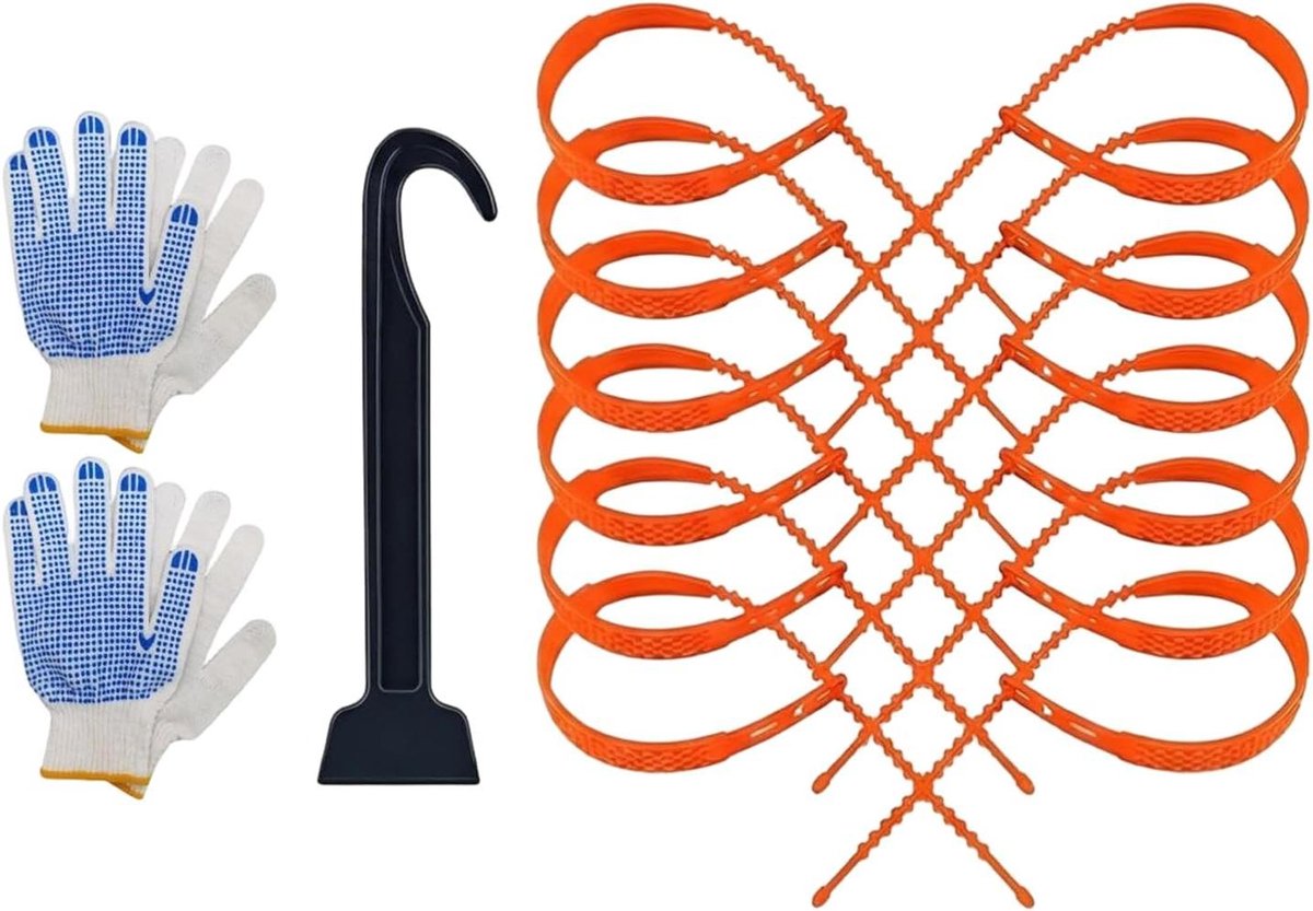 Sneeuwkettingen - Nylon strips - Winterse grip - Snelle montage - Universeel - Zwart productafbeelding