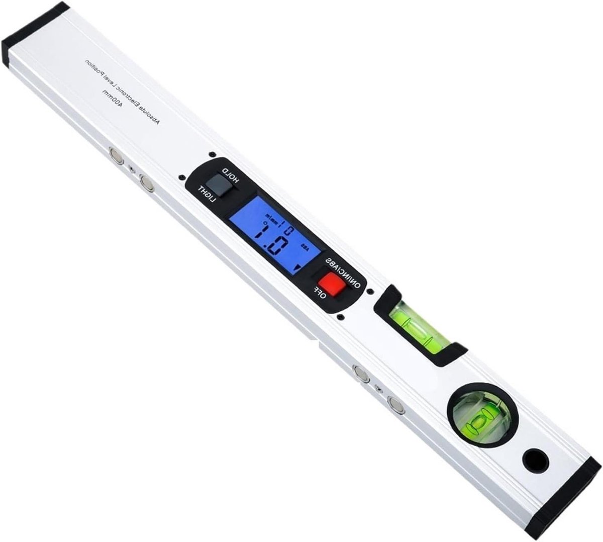 Digitale Waterpas - Hellingsmeter - Precisie Meten - 360 Graden Hoek - 200 mm - Grijs