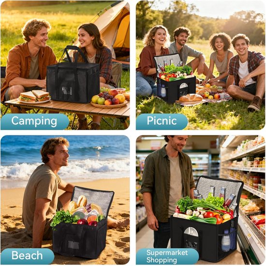 Large Oxford Koeltas 40L - Waterdicht, Vouwbaar & Geïsoleerd — afbeelding 2