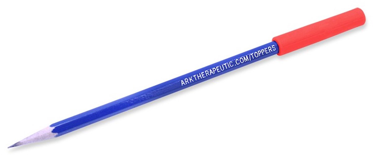 ARK Therapeutic bijtbestendige potloodtopper rood sensorisch speelgoed.