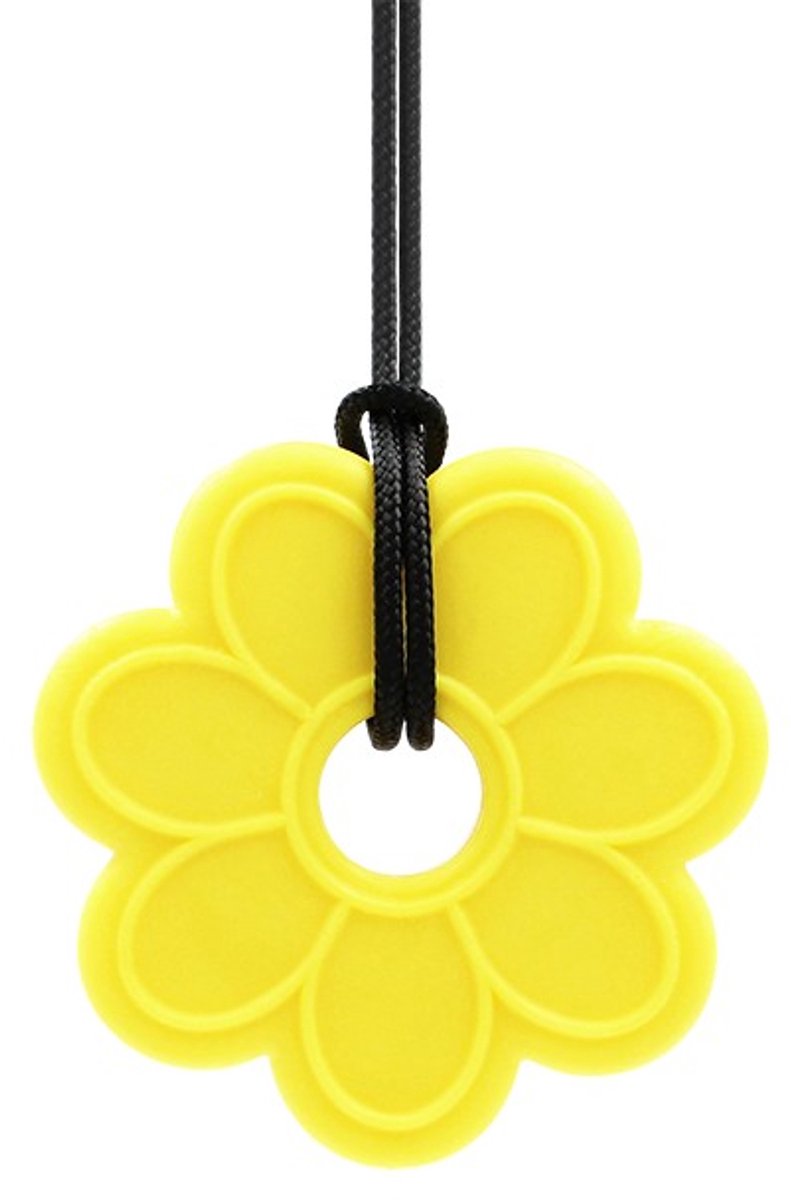 ARK Therapeutic kauwketting bloem geel speelgoed voor kinderen.