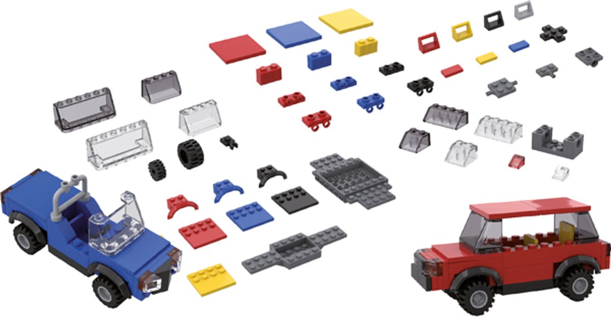 Eduplay bouwstenen voertuigen set 250 stuks - constructiespeelgoed.