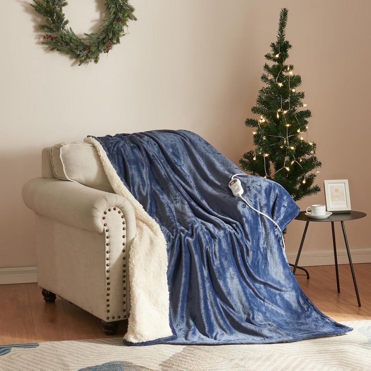 Elektrische Deken Warmtedeken 180x130 cm Lichtblauw - 10 Warmtestanden & Timer