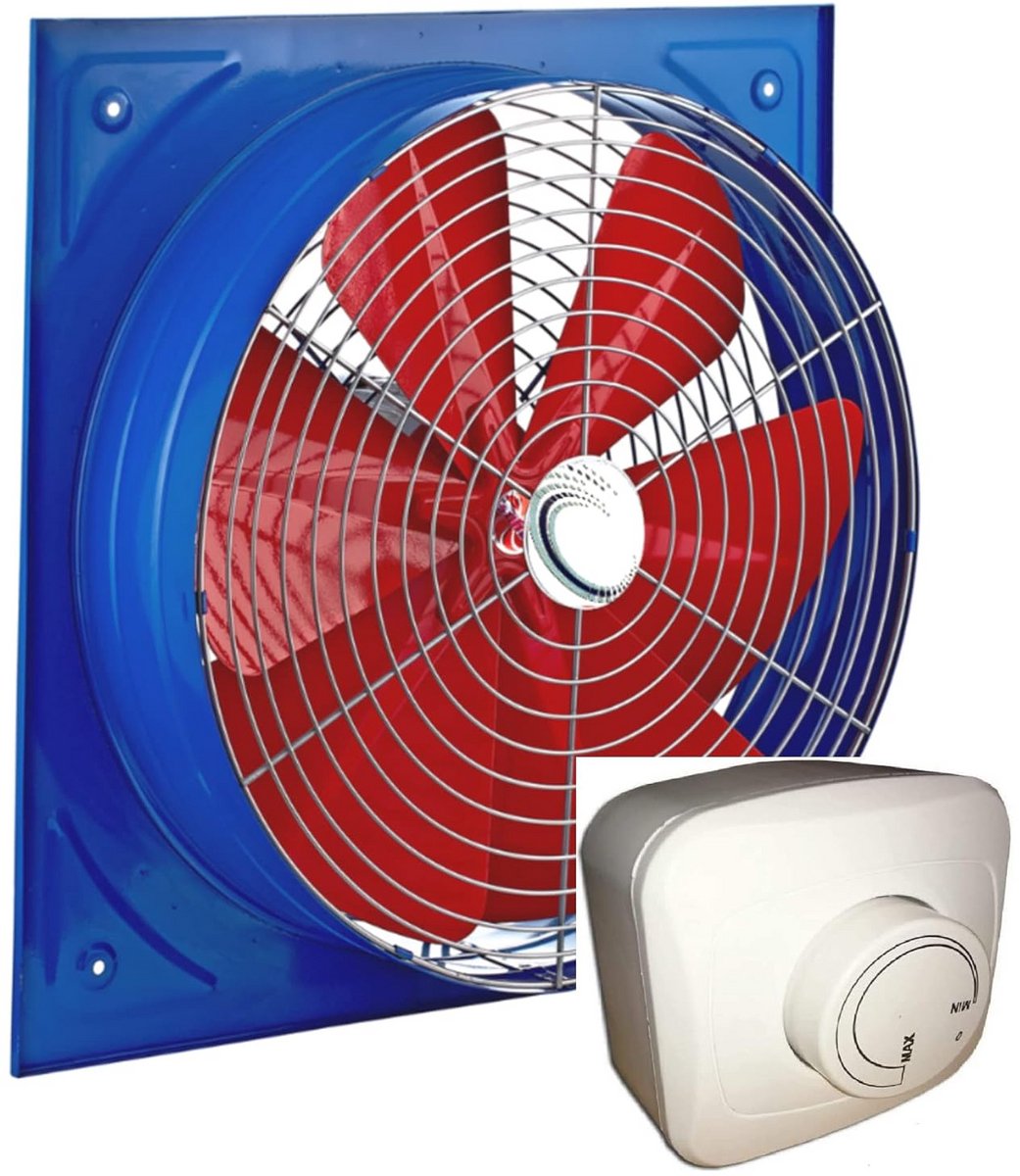 Krachtige Industriële Wandventilator 300 mm Axiaal met Toerentalregelaar