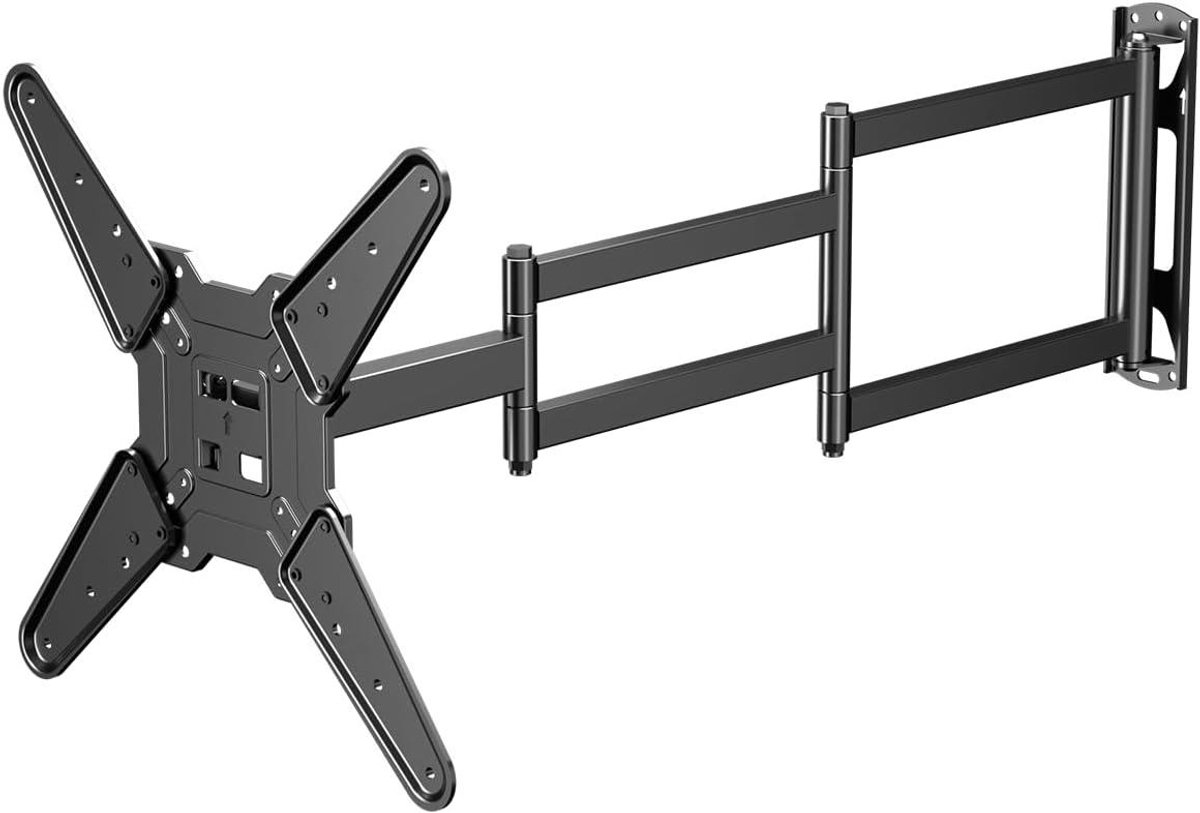 TV Muurbeugel - TV Houder - Optimale Kijkhoek - Verlengbare Arm - 1020 mm - Zwart