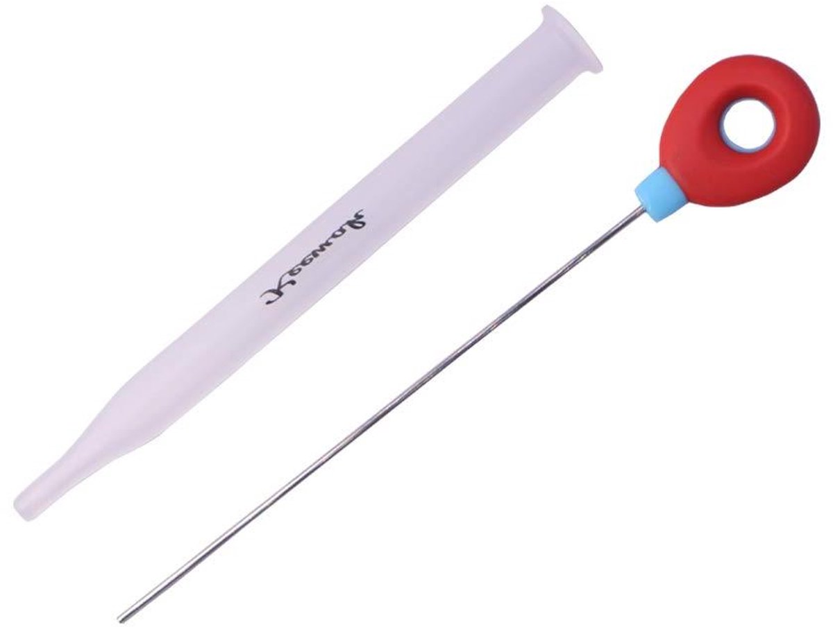 Taart Tester - Bakgerei Accessoire - Bakken Controleren - Met Beschermhoes - 15.5 cm - Zilver