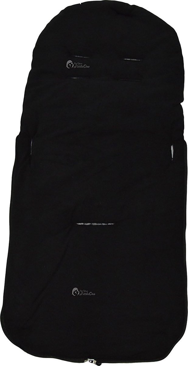 Kinderwagen Voetenzak - Warm Buideltje - Comfortabel Reizen - Wind- en Waterdicht - 46 x 40 cm - Zwart — afbeelding 3
