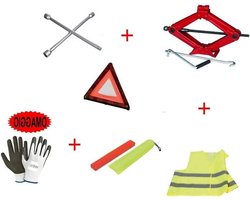 Noodset Auto - Autohulp Kit - Pechondersteuning - Compact en Compleet - Tot 20 Ton - Oranje