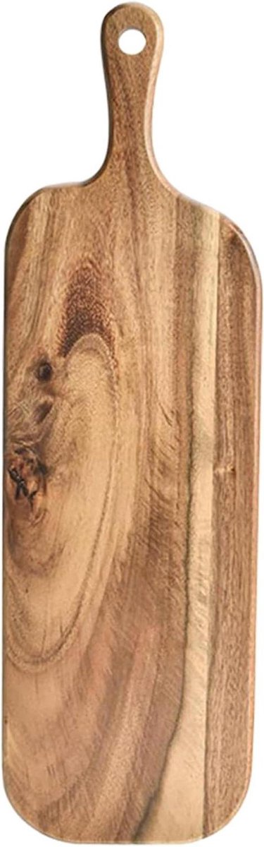Dubbele Snijplank - Keukenplank Hout - Bereiden en Serveren - Met Handvat - 41 cm - Houtkleur