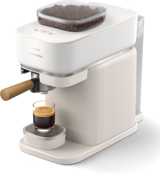 Philips Baristina - BAR307/20 - Semi-Automatische Espressomachine - Pistonmachine - Koffiemachine met Bonen - 2026 Editie - Wit