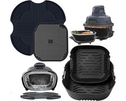 Airfryer Accessoireset voor Ninja CRISPi - Siliconen Vormen, Mat en Spatbescherming