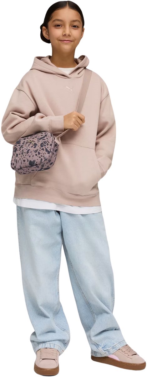 Puma Sweater ESS Centered Cat Logo Relaxed Hoodie 116cm Roze