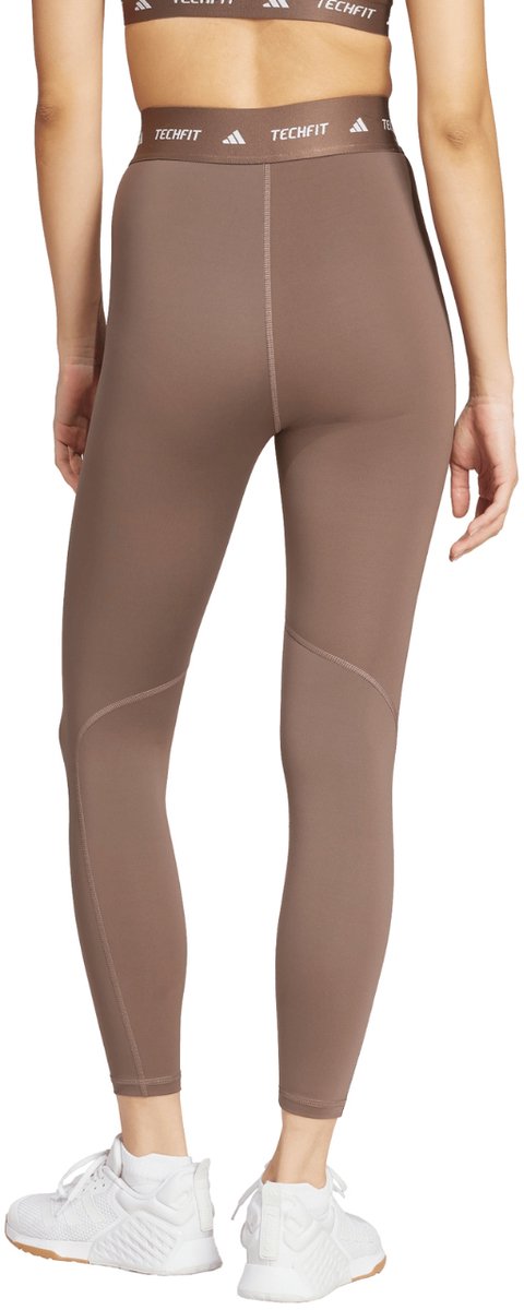 adidas Legging Dames Techfit 7/8 Bruin - Maat XS van Adidas — afbeelding 3