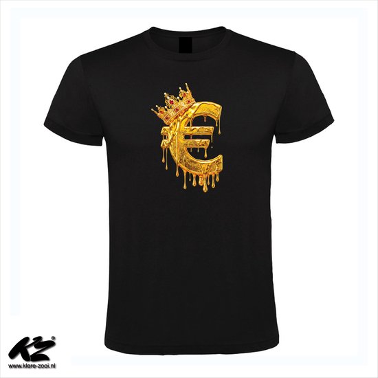 Euro Sign - Kids T-Shirt - 152 (12/13 jaar) - Zwart