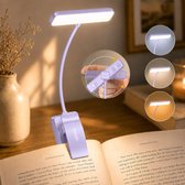 Lampe de lecture LED Sounix avec Boek - Lampe de lecture rotative à 315° - 24 LED - Lampe de lecture avec 3 modes d'éclairage - Lampe de lecture rechargeable USB - Intensité variable - Violet