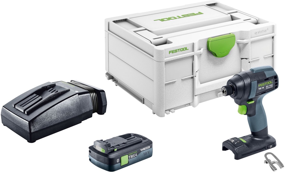 Festool TID 18-Basic accu-slagschroevendraaier 18 V 180 Nm 1/4" borstelloos + 1x accu 4,0 Ah + oplader + Systainer