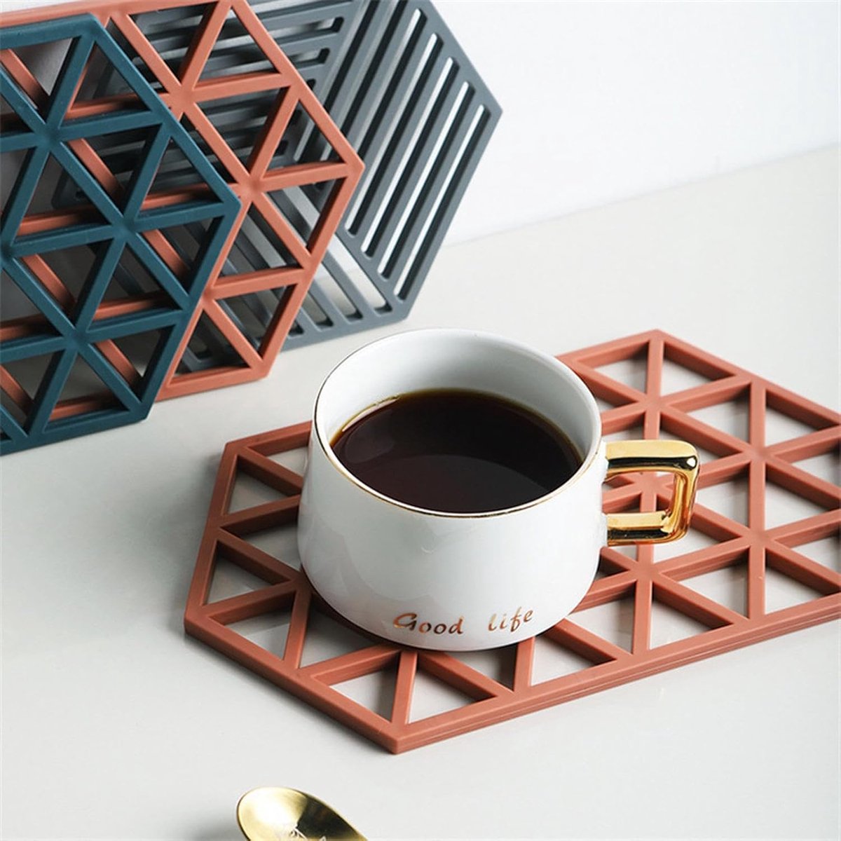 Placemats - Onderzetters - Tafel Beschermen - Hittebestendig - Groot formaat - Groen