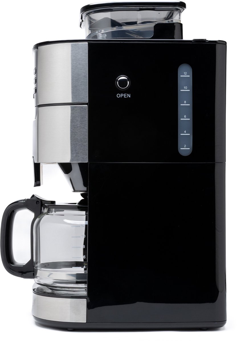 Tornado TCM-1025A-GS - Koffiezetapparaat met Bonenmaler - 1.5L - 12 Kopjes - Timer thumbnail 4