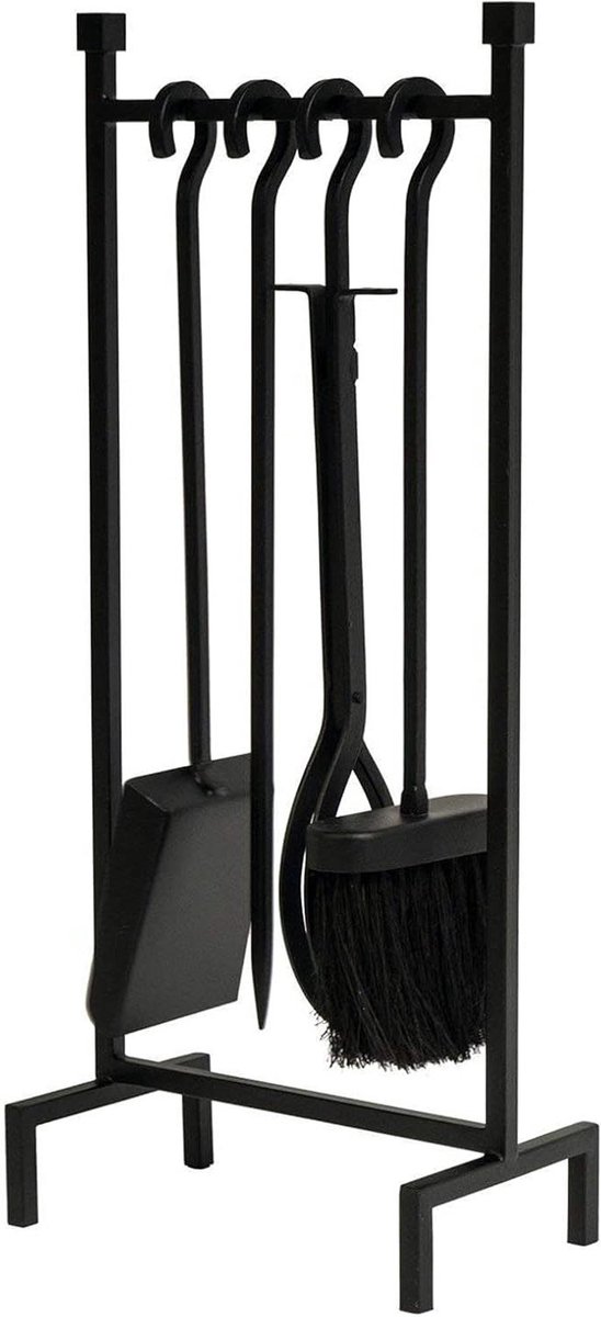 Haard Gereedschap Set - Vuurplaats Accessoires - Haard Onderhoud - 5-Delige Set - Groot - Zwart