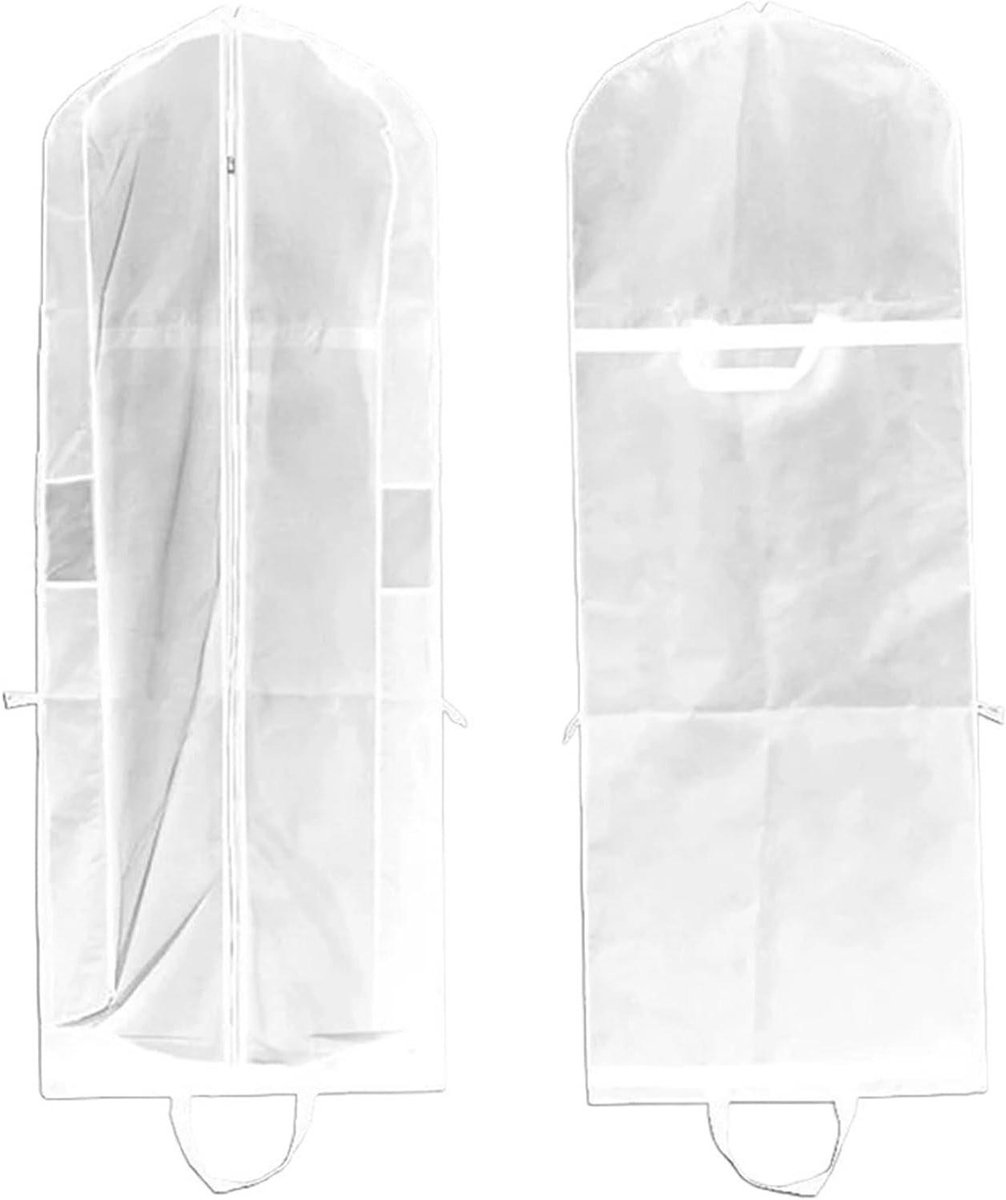 Kledinghoes Jurk - Stofhoes Beschermer - Trouwjurk Opslag - Gladde Ritssluiting - 180 cm - Wit