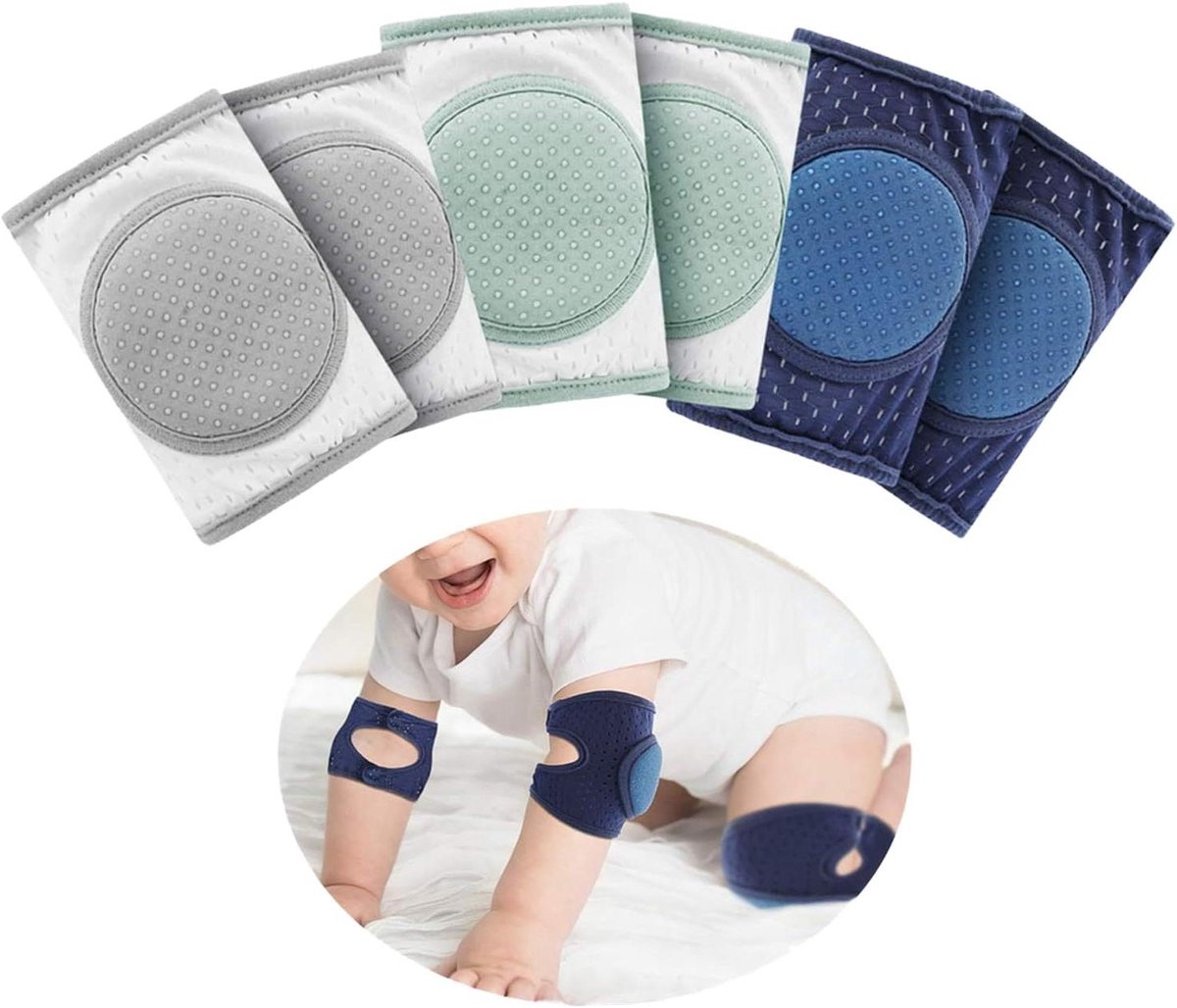Baby kniebeschermers - Kruippads - Baby's beschermen - Non-slip grip - 3 pakken - Unisex