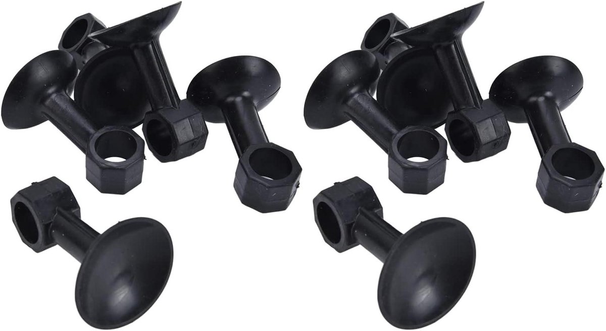 Wasmachine Deurstopper - Deurhouder - Luchtcirculatie - Zacht Rubber - 10 stuks - Zwart