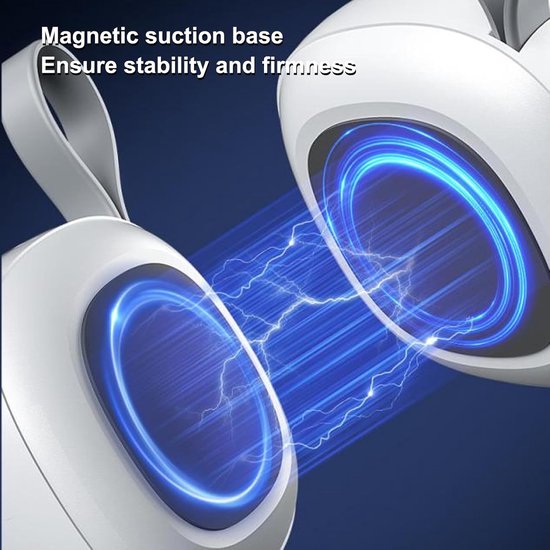 Oneay Magnetische golfspeaker - Draagbare IPX6 Bluetooth 5.3 speaker met stereo bas, microfoon en draagband - Met geheugenkaartslot, magneet en haak voor bevestiging aan golftas - Geschikt voor buitengebruik - Wit van oneay — afbeelding 2